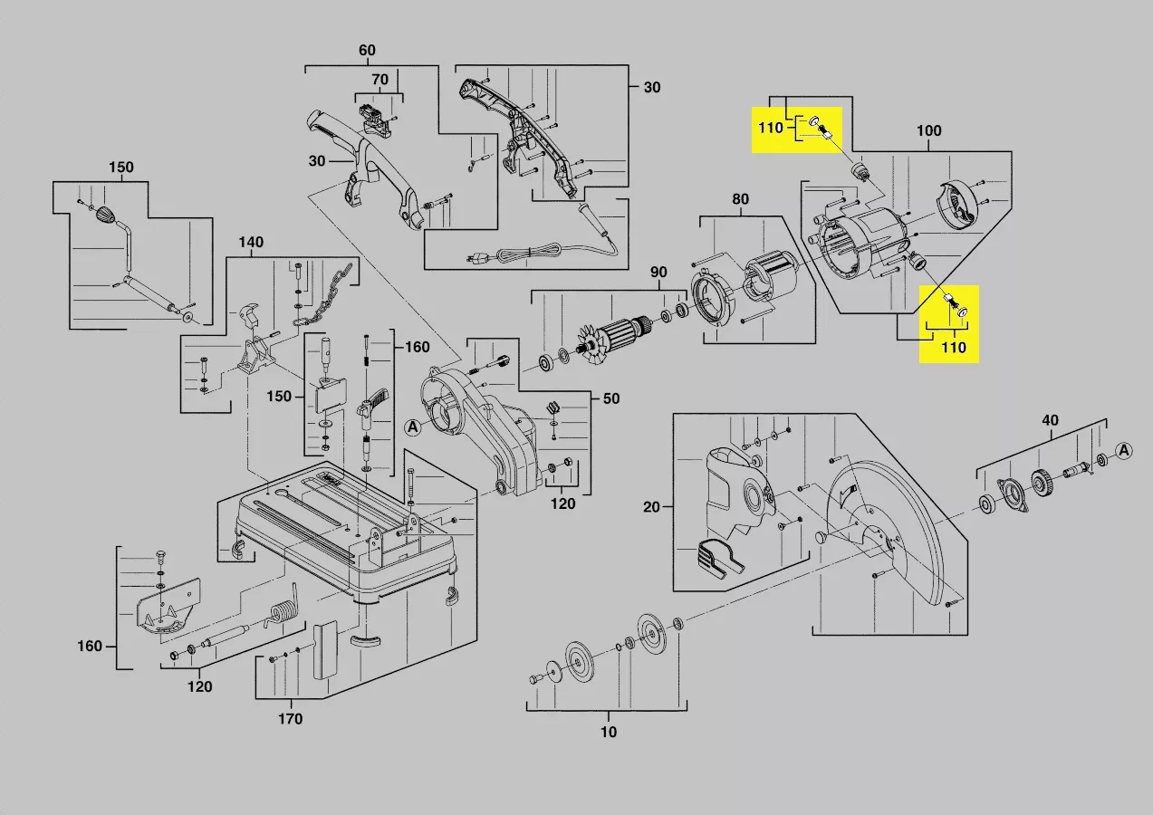 Balais charbon réf. 210125628 AEG